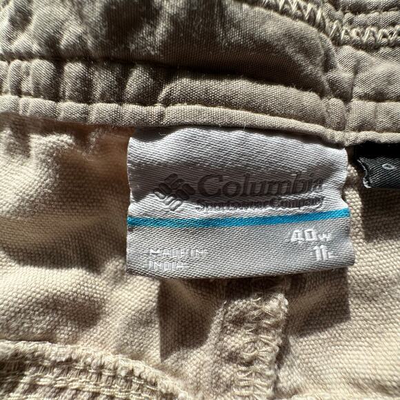 COLUMBIA x Mens Tan Flat Front Outdoor Chino Shorts Size 40W - Picture 7 of 8